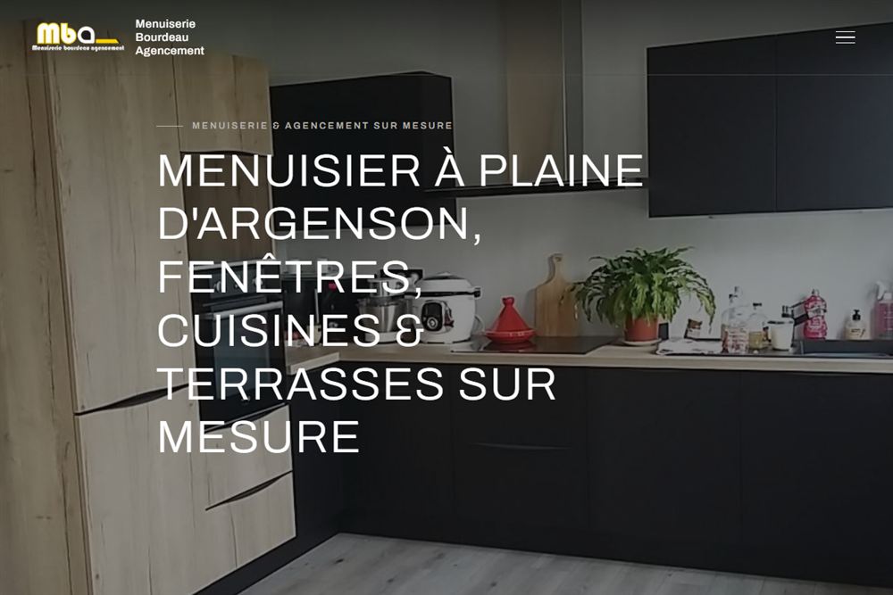 Aperçu du site internet réalisé pour Menuiserie Bourdeau Agencement